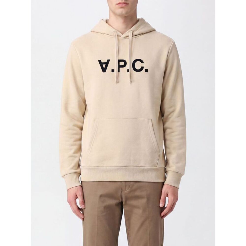A.P.C. Men A.P.C. Cotton Logo Hoodie With Kangaroo Pocket